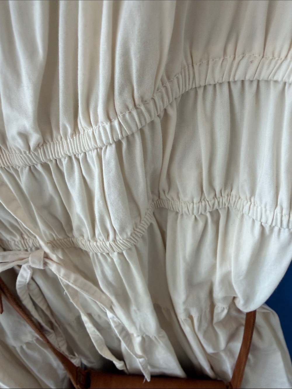 SIM & SAM Cream Tiered Spaghetti Strap Maxi Dress - Picture 4 of 8
